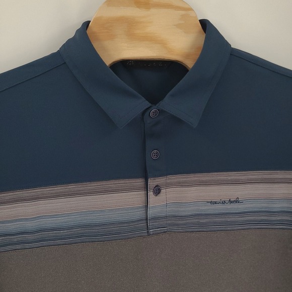 Travis Mathew Shirt Mens Extra Large Gray Polo Performance Activewear Golf - Picture 2 of 9